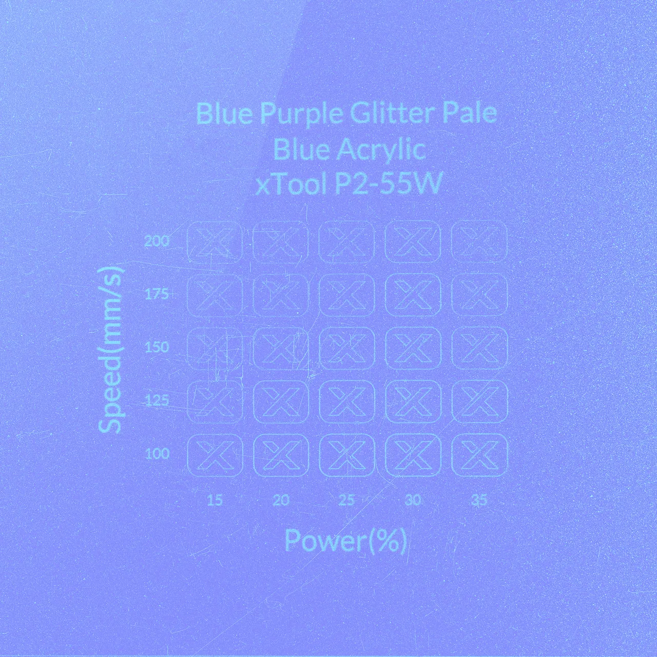 1/8"(3mm) Blue Purple Glitter Pale Blue Acrylic