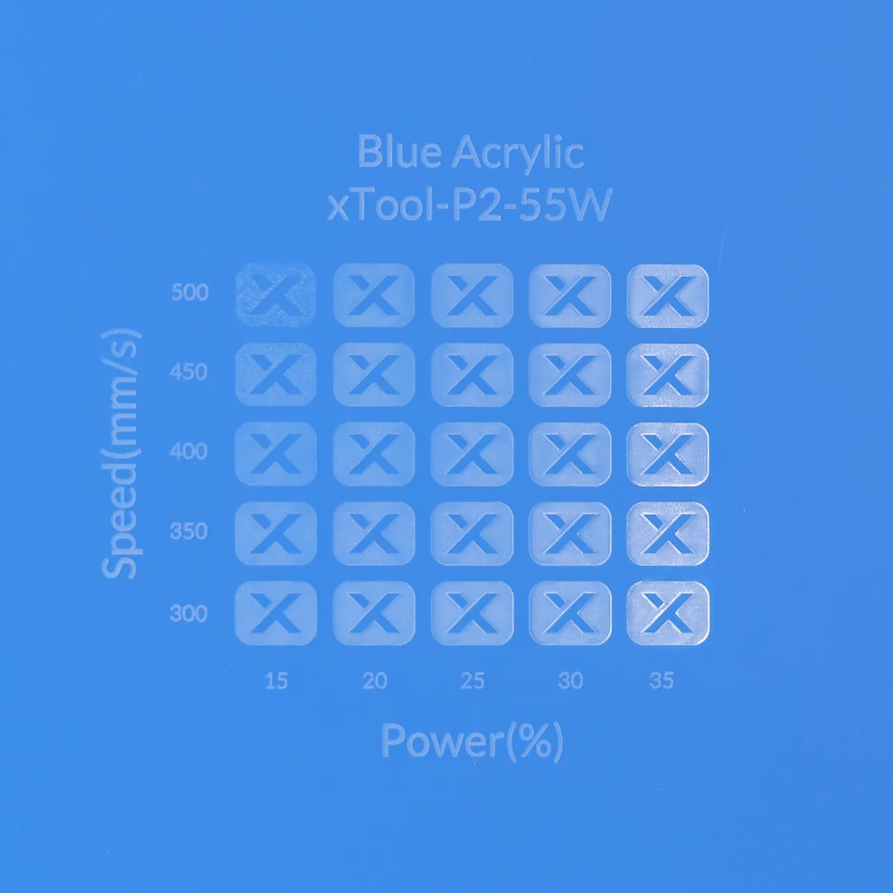 1/8"(3mm) Blue Acrylic test grid