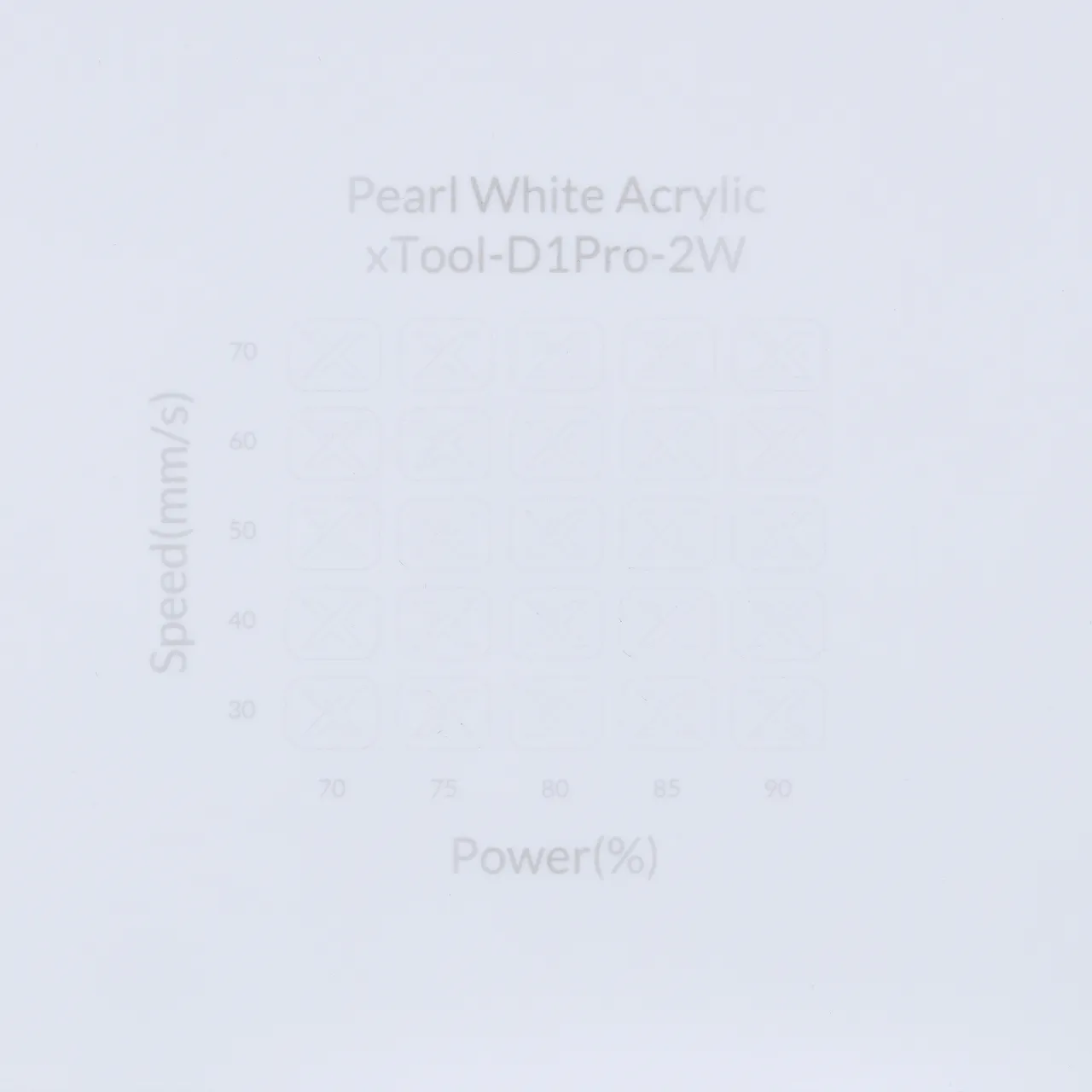 1/8"(3mm) Pearl White Acrylic test grid