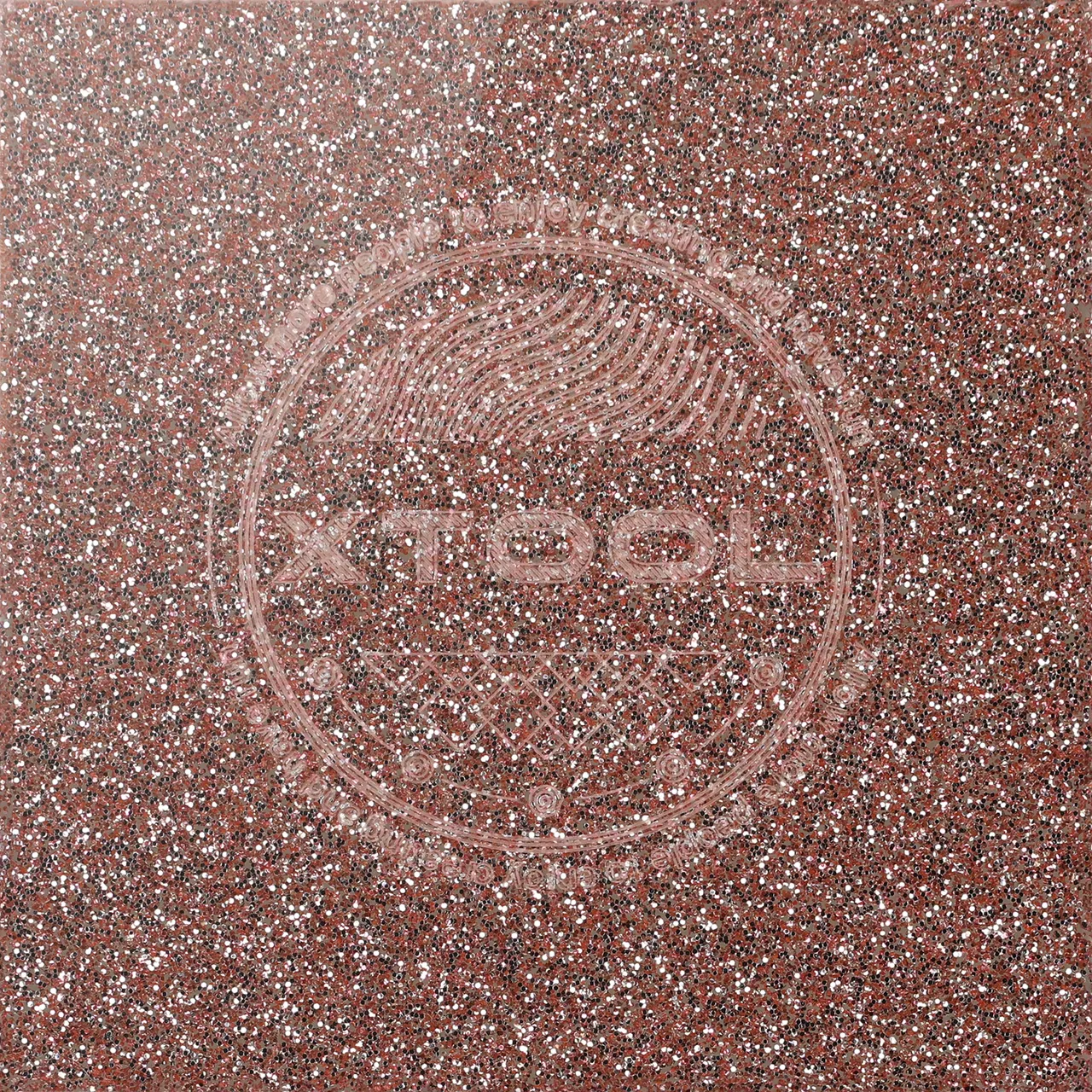 1/8"(3mm) Rose Gold Glitter Acrylic test grid
