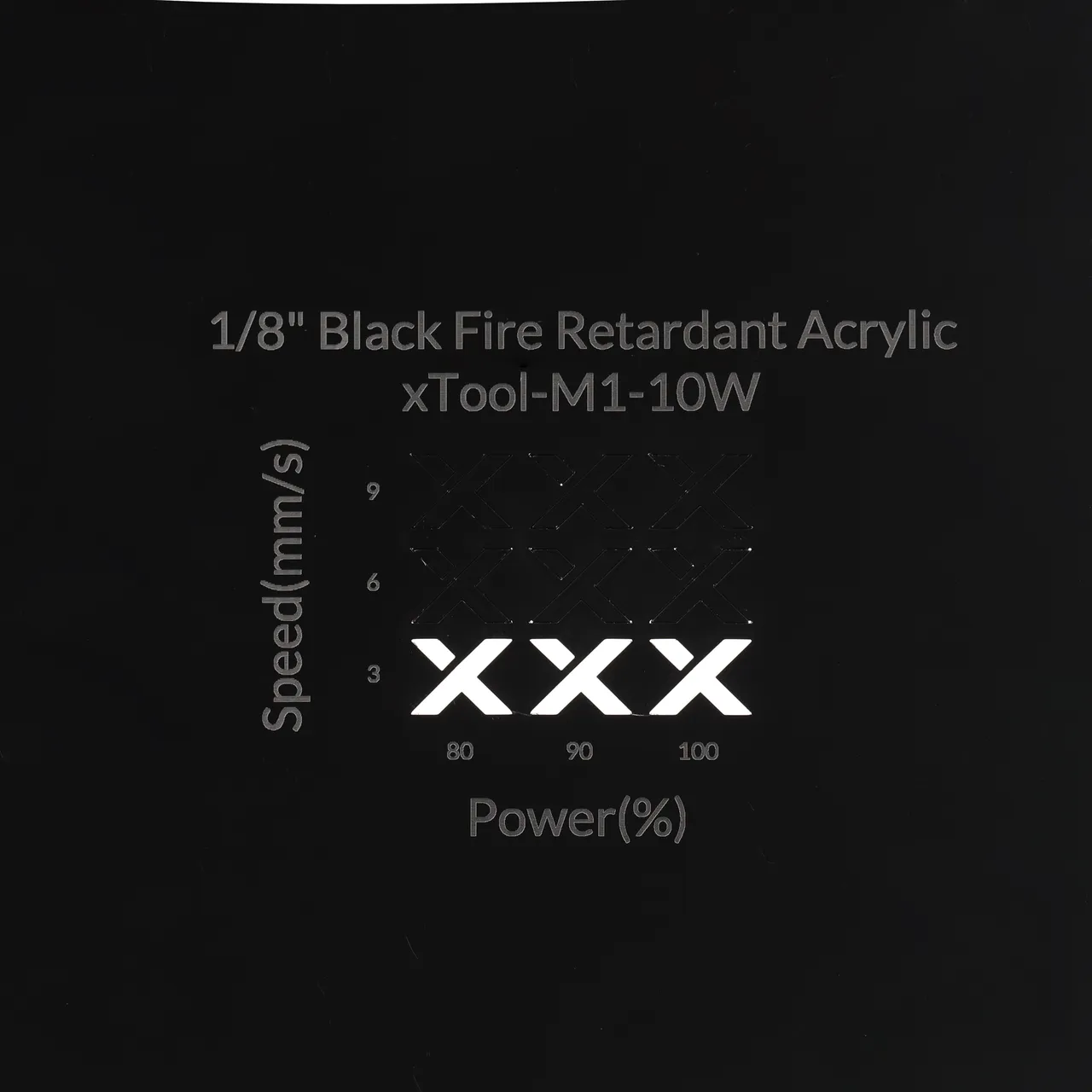 1/8"(3mm) Black Fire Retardant Acrylic test grid