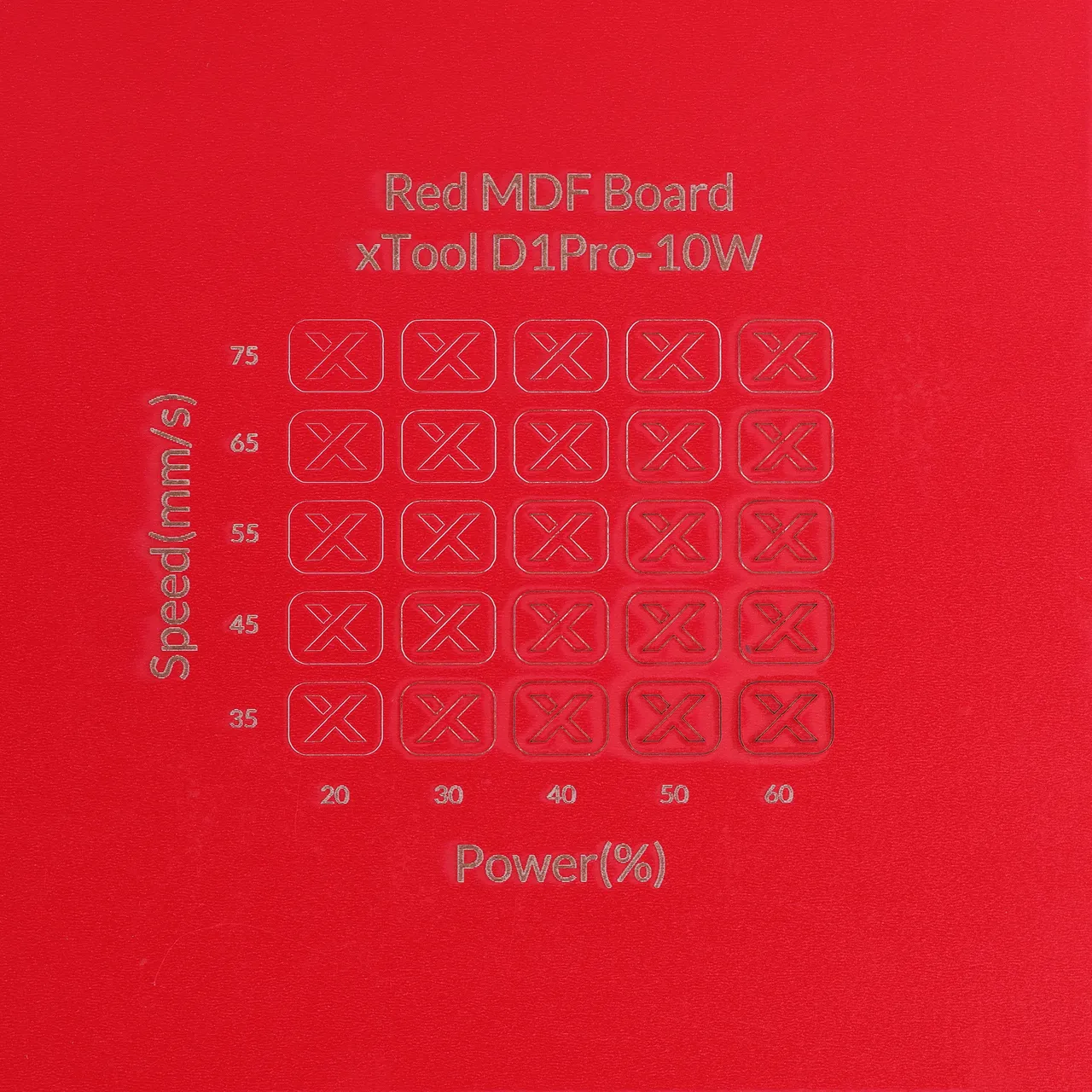 1/8"(3mm) Red MDF Board test grid