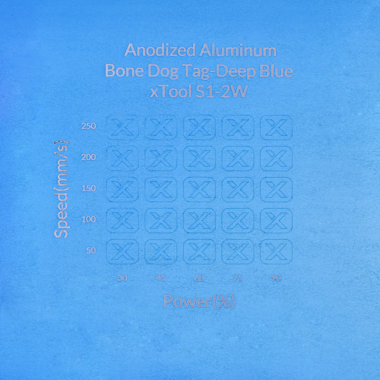 3/64"(1mm) Deep Blue Anodized Aluminum test grid