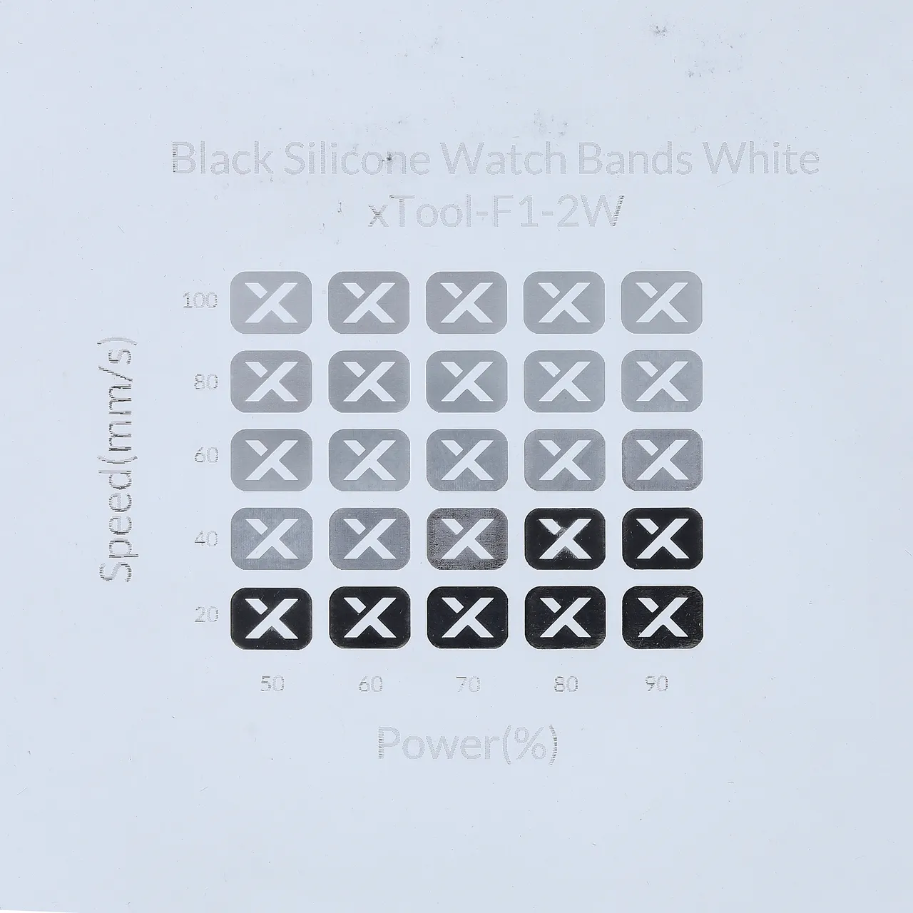 Black Silicone Watch Bands White test grid