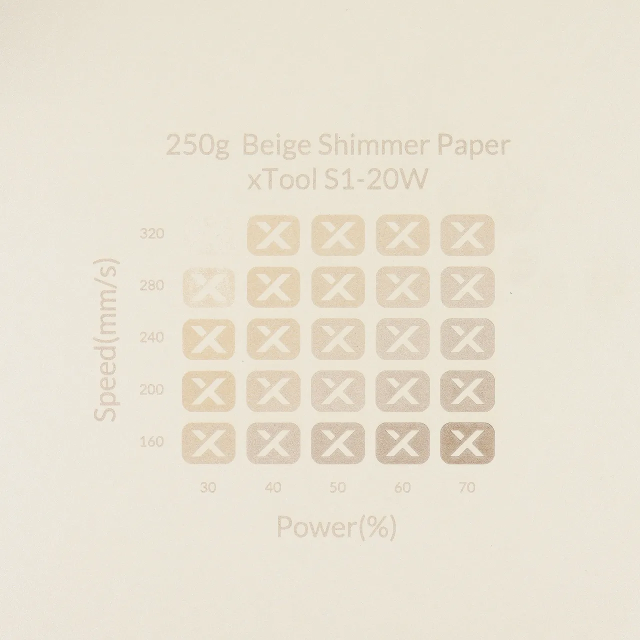 Beige Shimmer Paper-7oz(250g) test grid