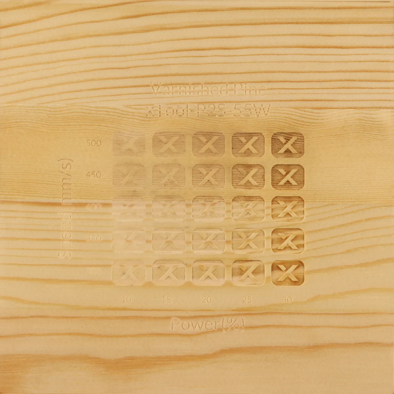 Varnished Pine test grid