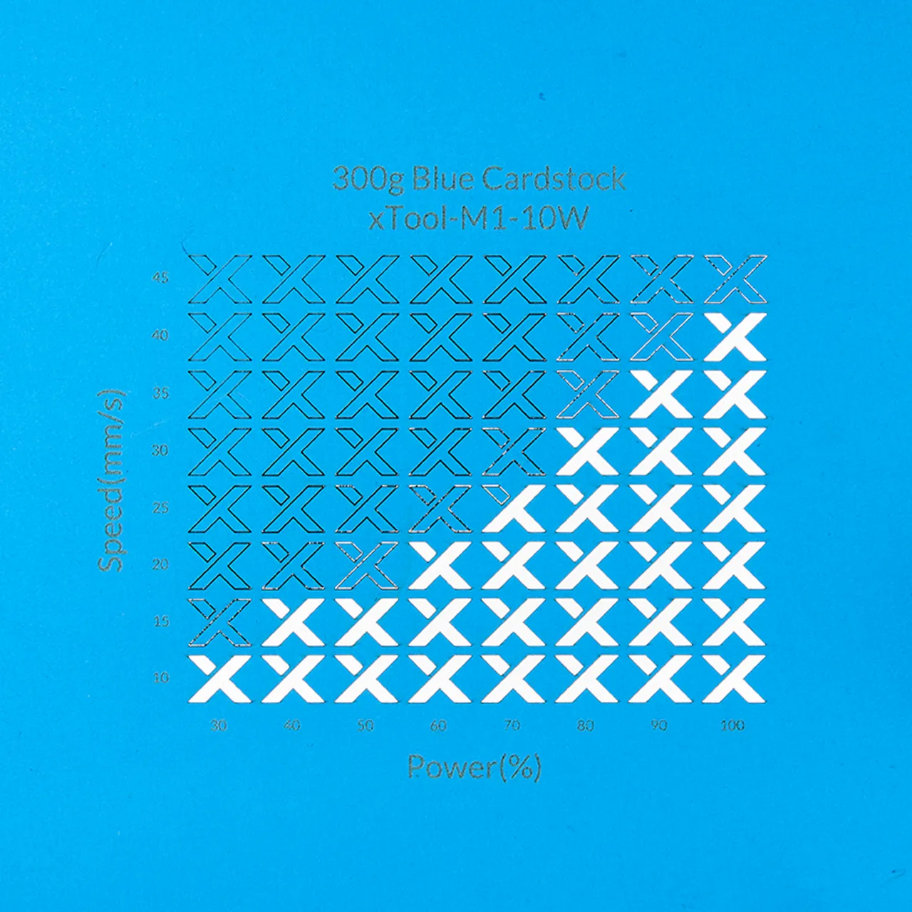 Blue Cardstock-9oz(300g) test grid