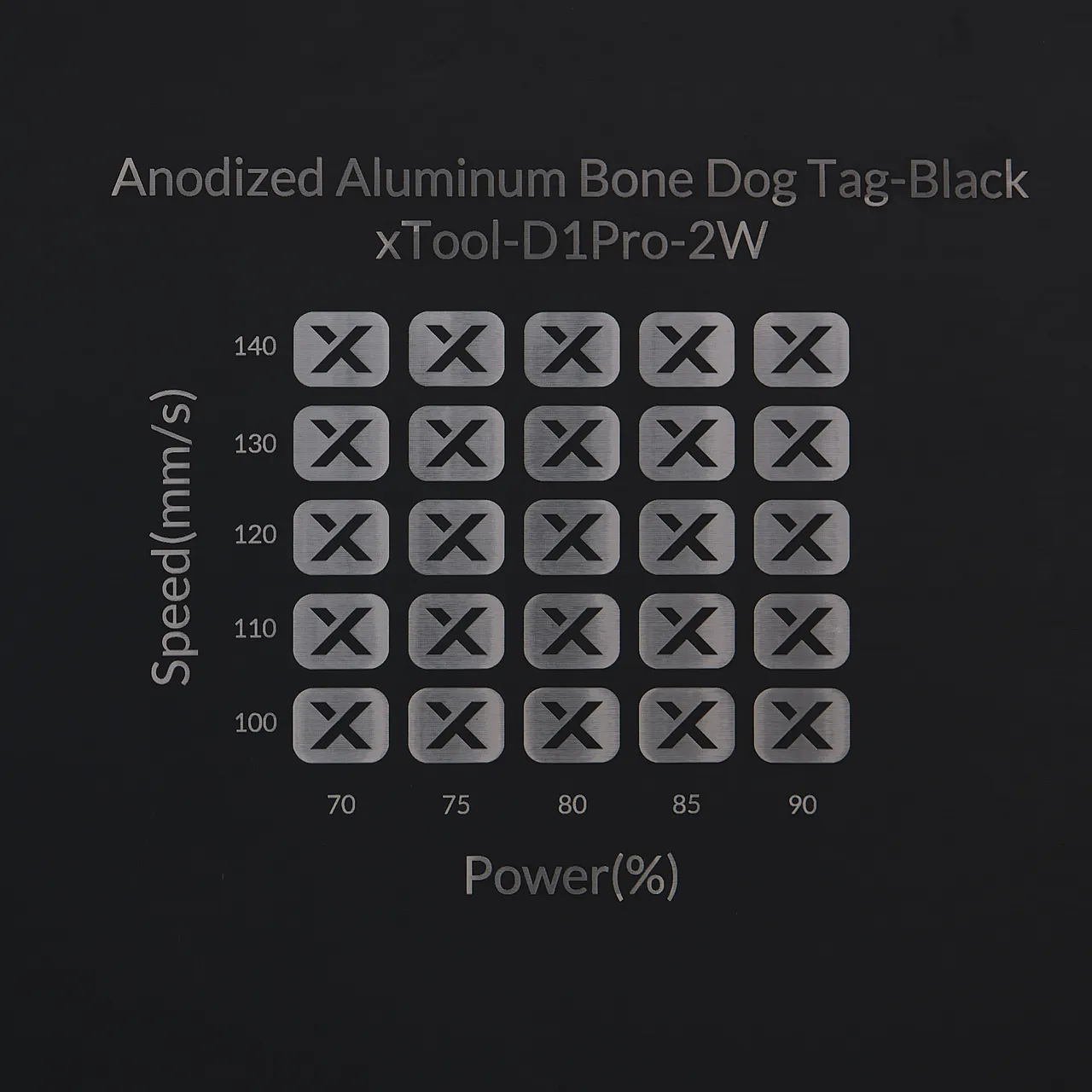 3/64"(1mm) Black Anodized Aluminum test grid
