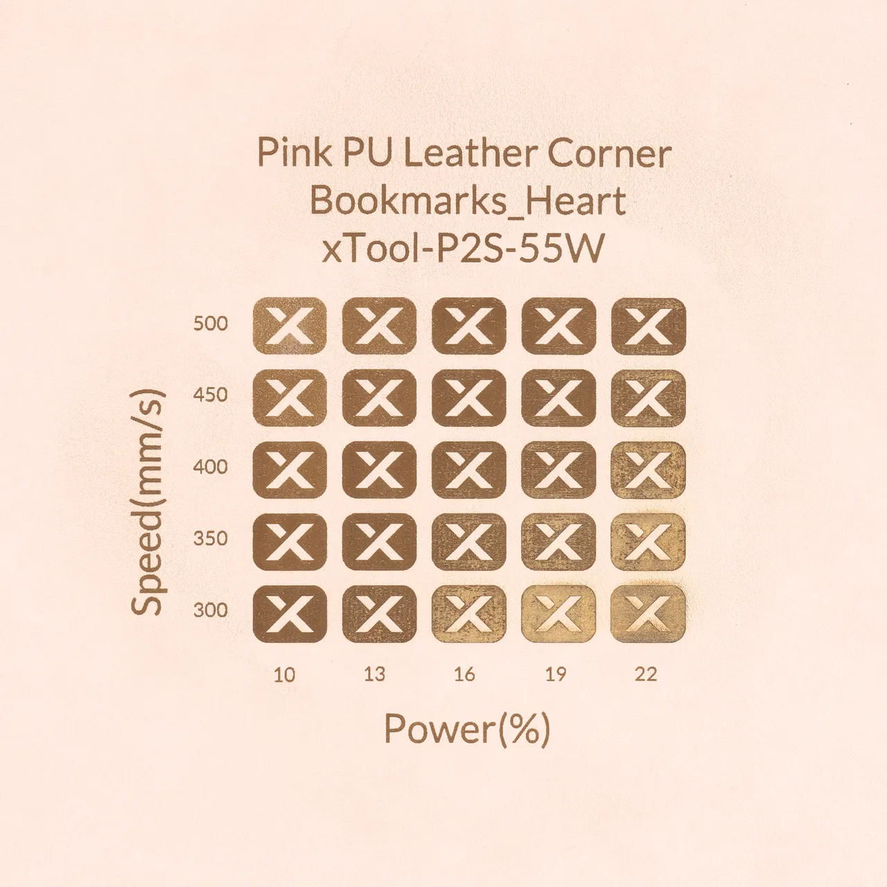 PU Leather Corner Bookmarks_Heart Peachy test grid