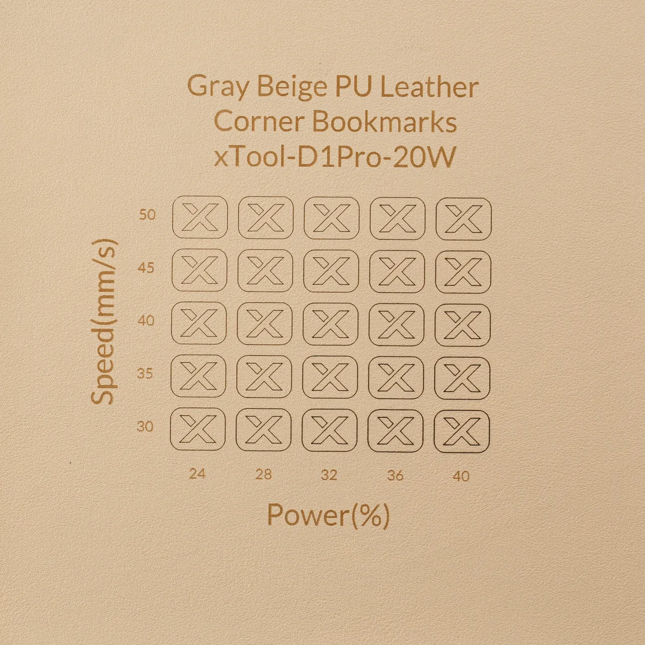 Greige PU Leather test grid