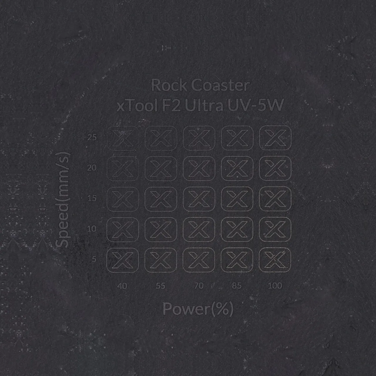Rectangular Blank Rock Slate test grid