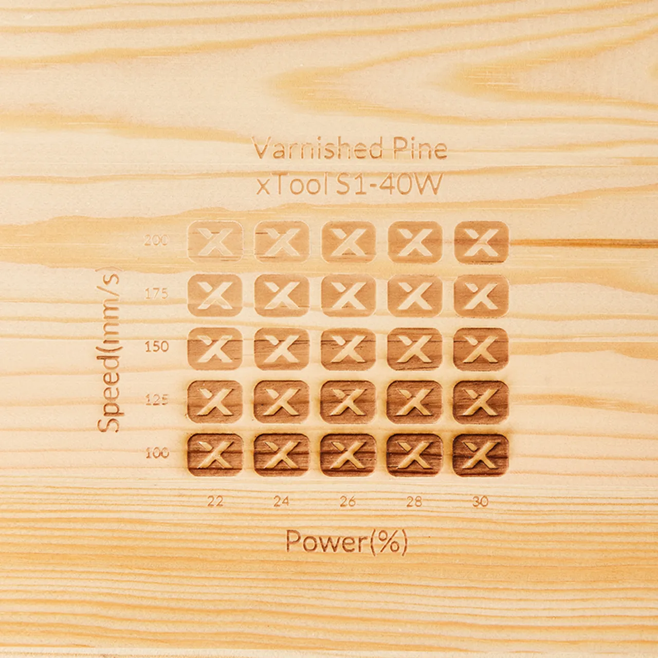 Varnished Pine test grid