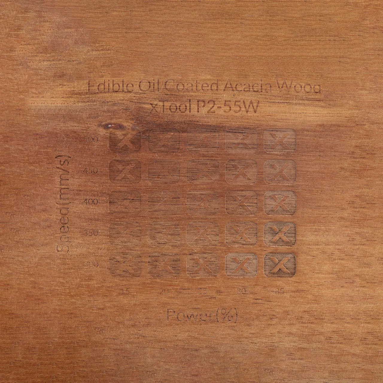 Edible Oil Coated Acacia Wood test grid