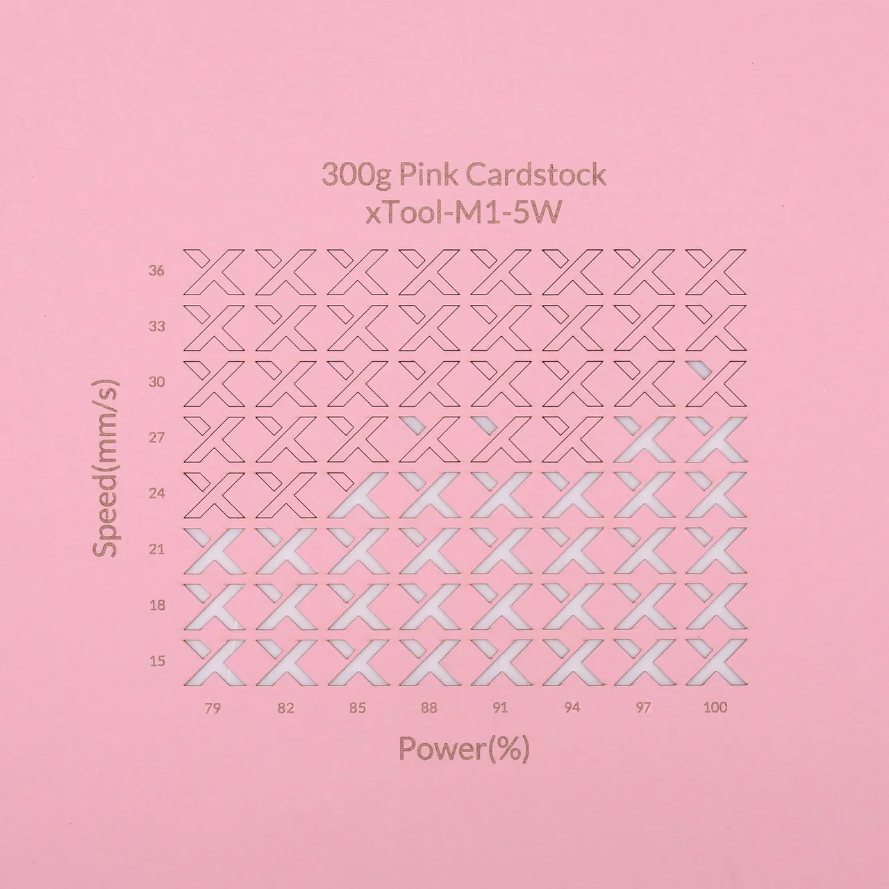 Pink Cardstock-9oz(300g) test grid