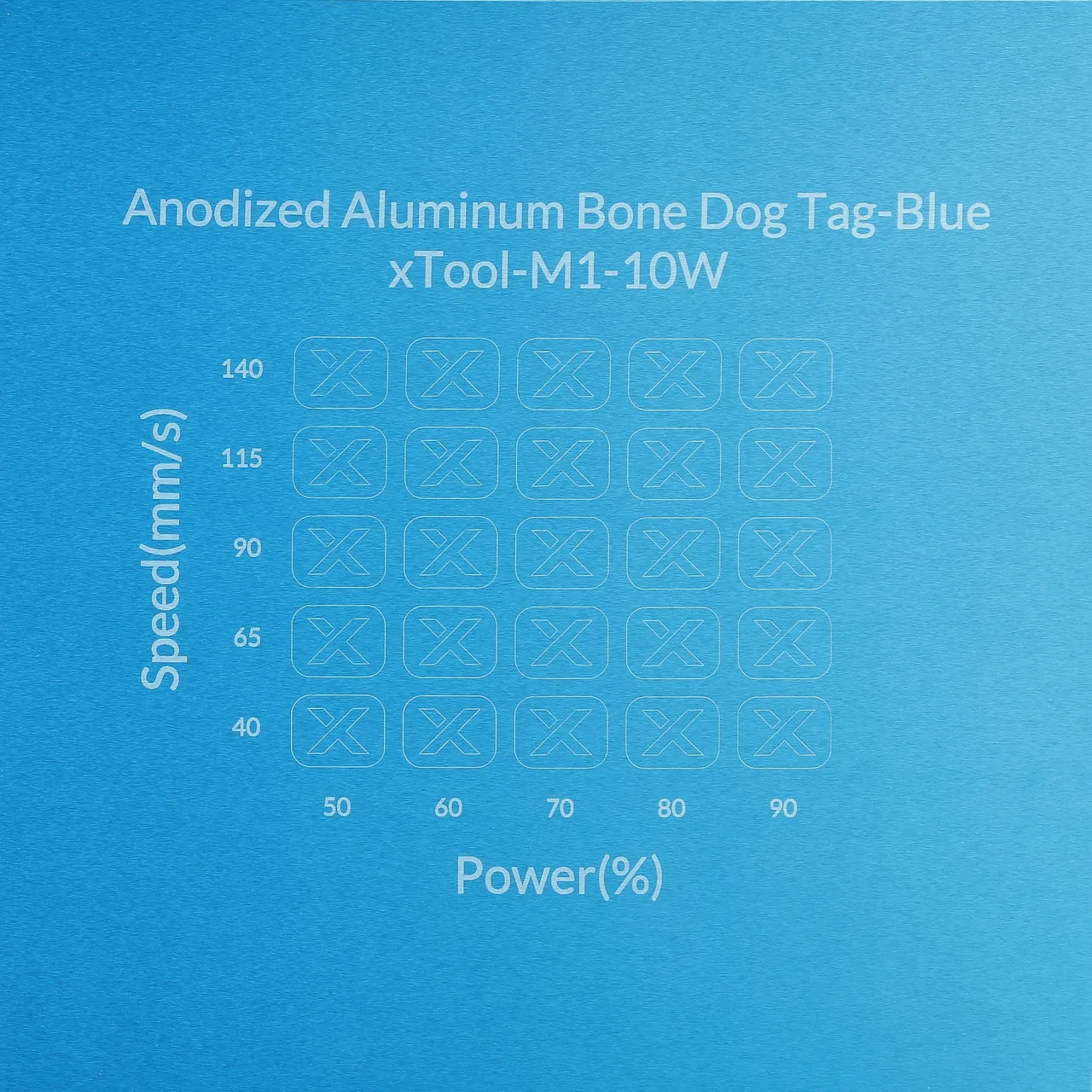 3/64"(1mm) Blue Anodized Aluminum test grid