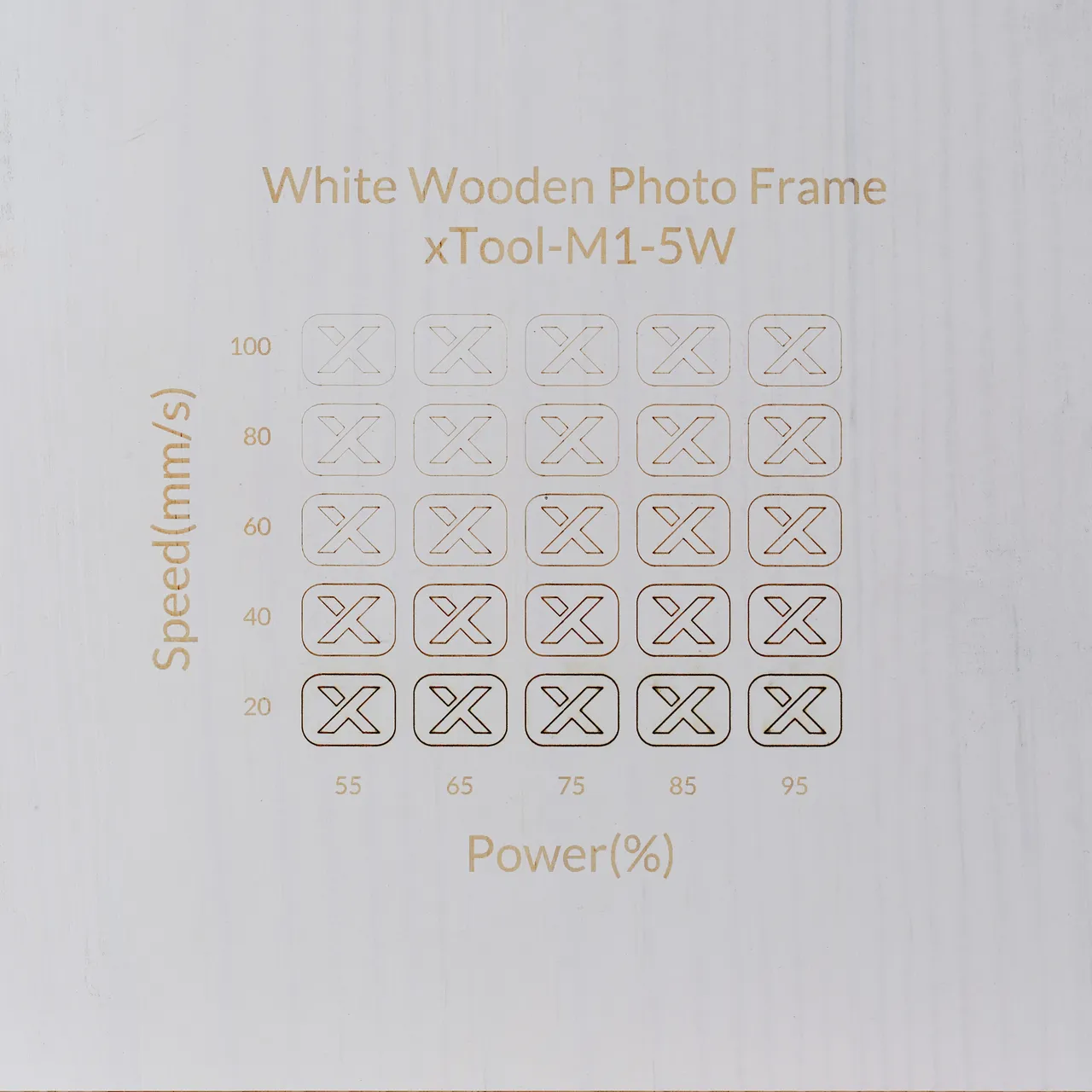 White Painted Pine Wood test grid