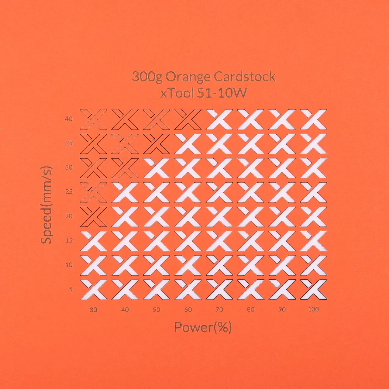 Orange Cardstock-9oz(300g) test grid