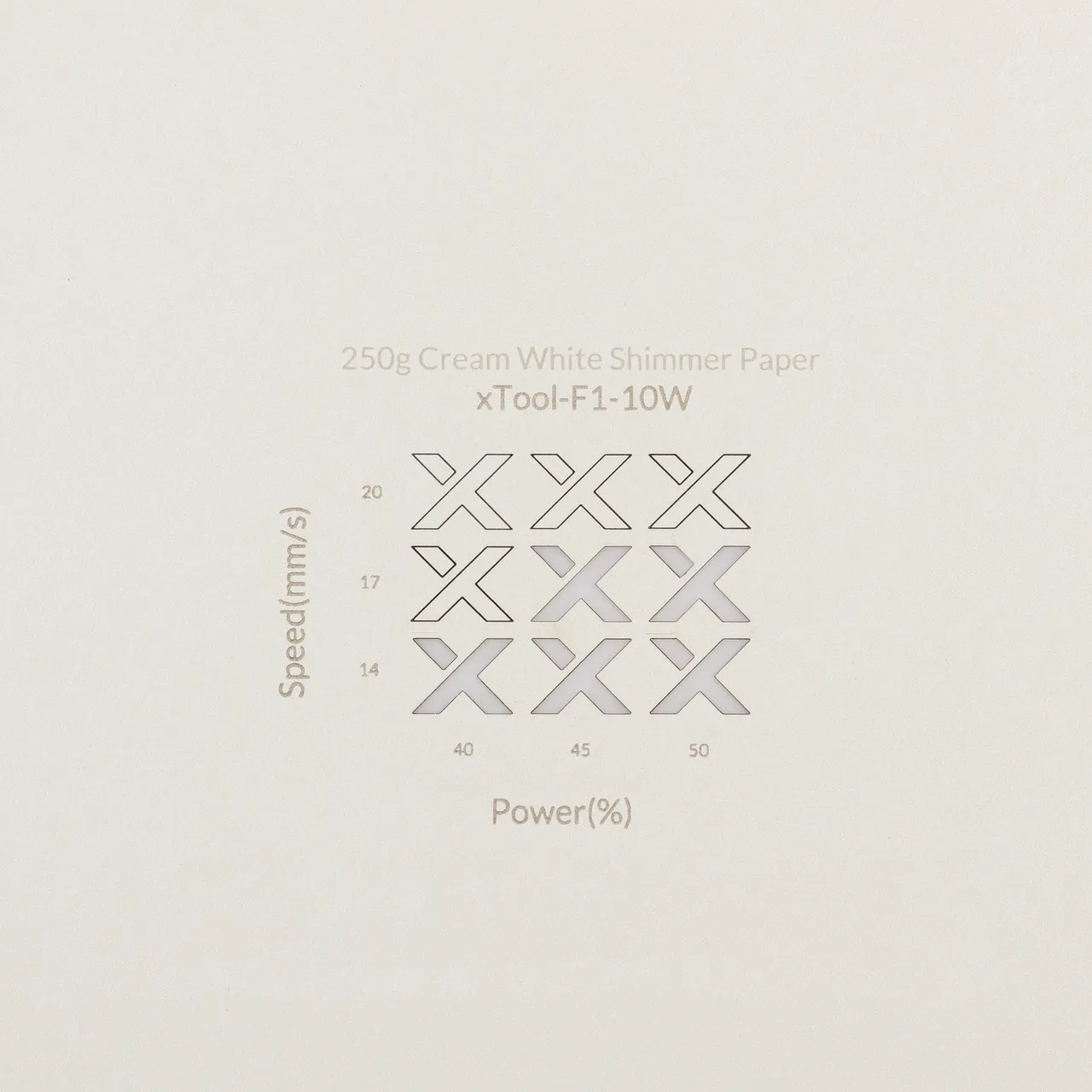 Cream White Shimmer Paper-7oz(250g) test grid