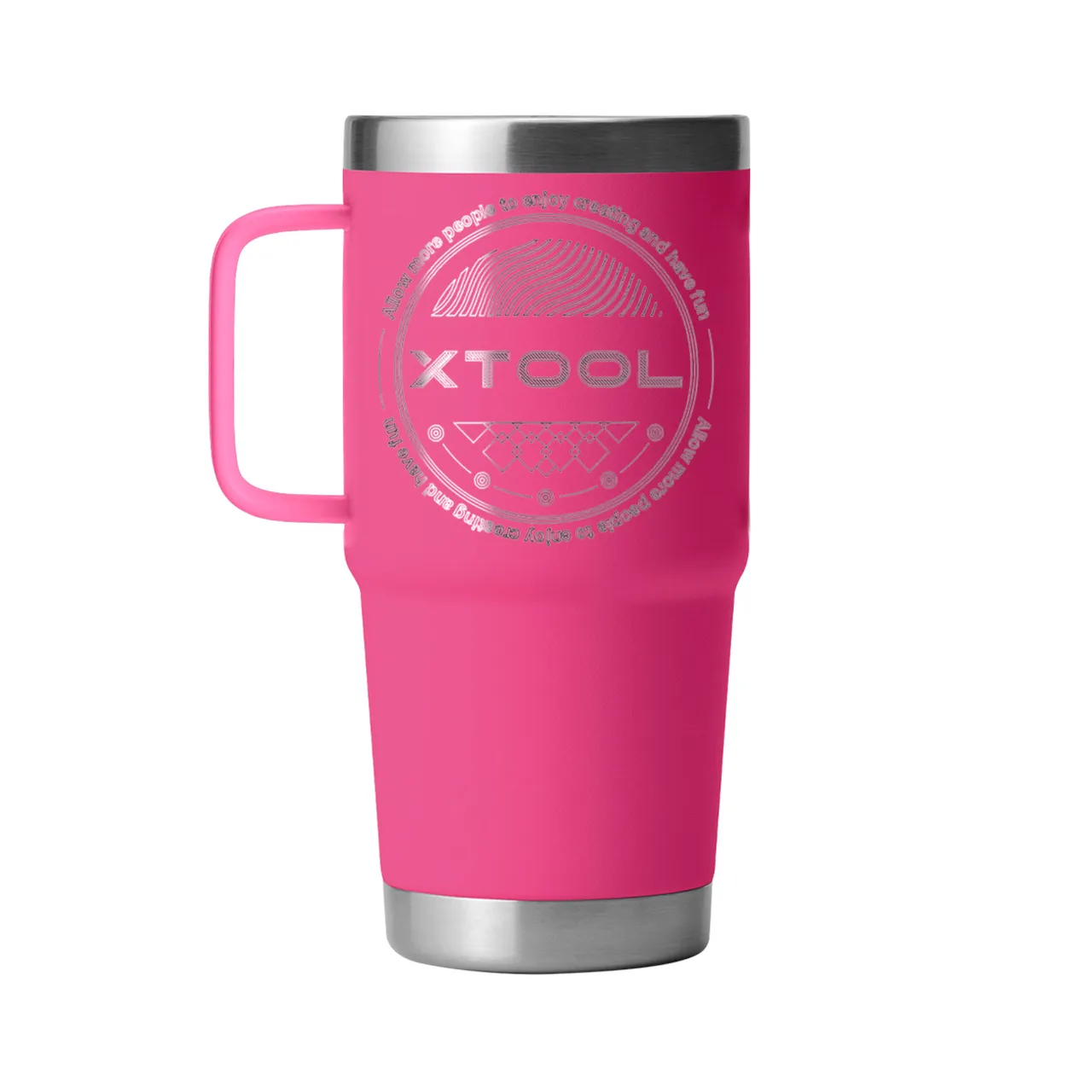 Barbie Pink Stainless Steel Tumbler with Handle (24oz) test grid