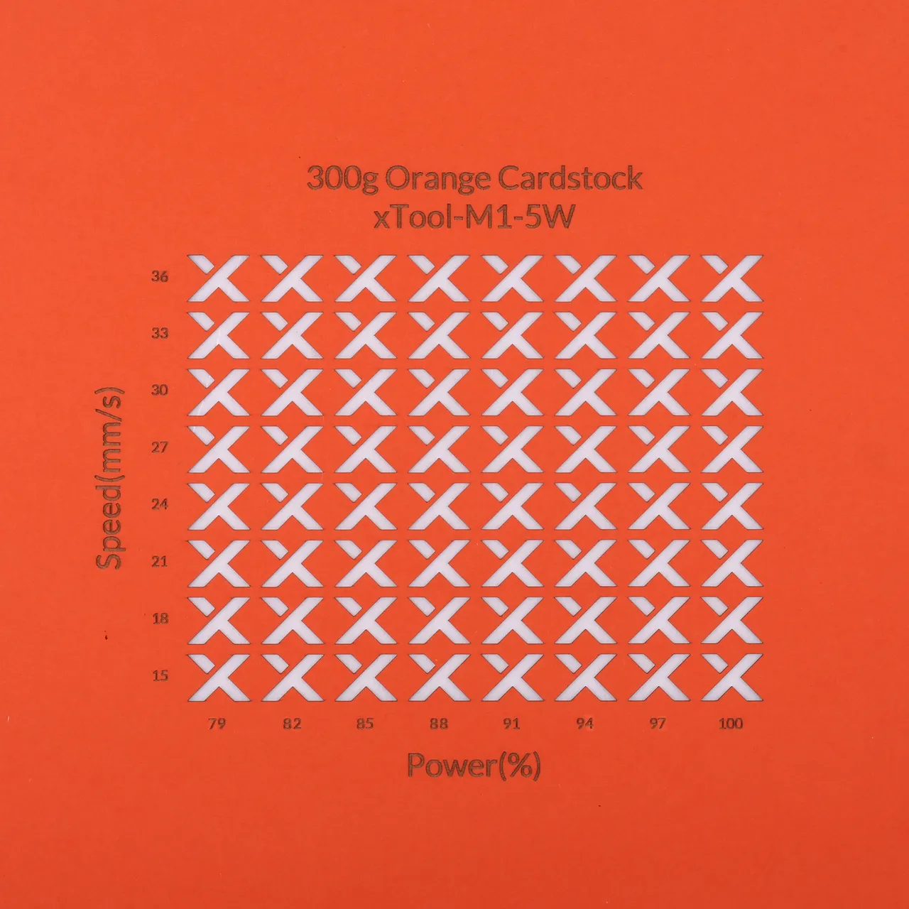 Orange Cardstock-9oz(300g) test grid