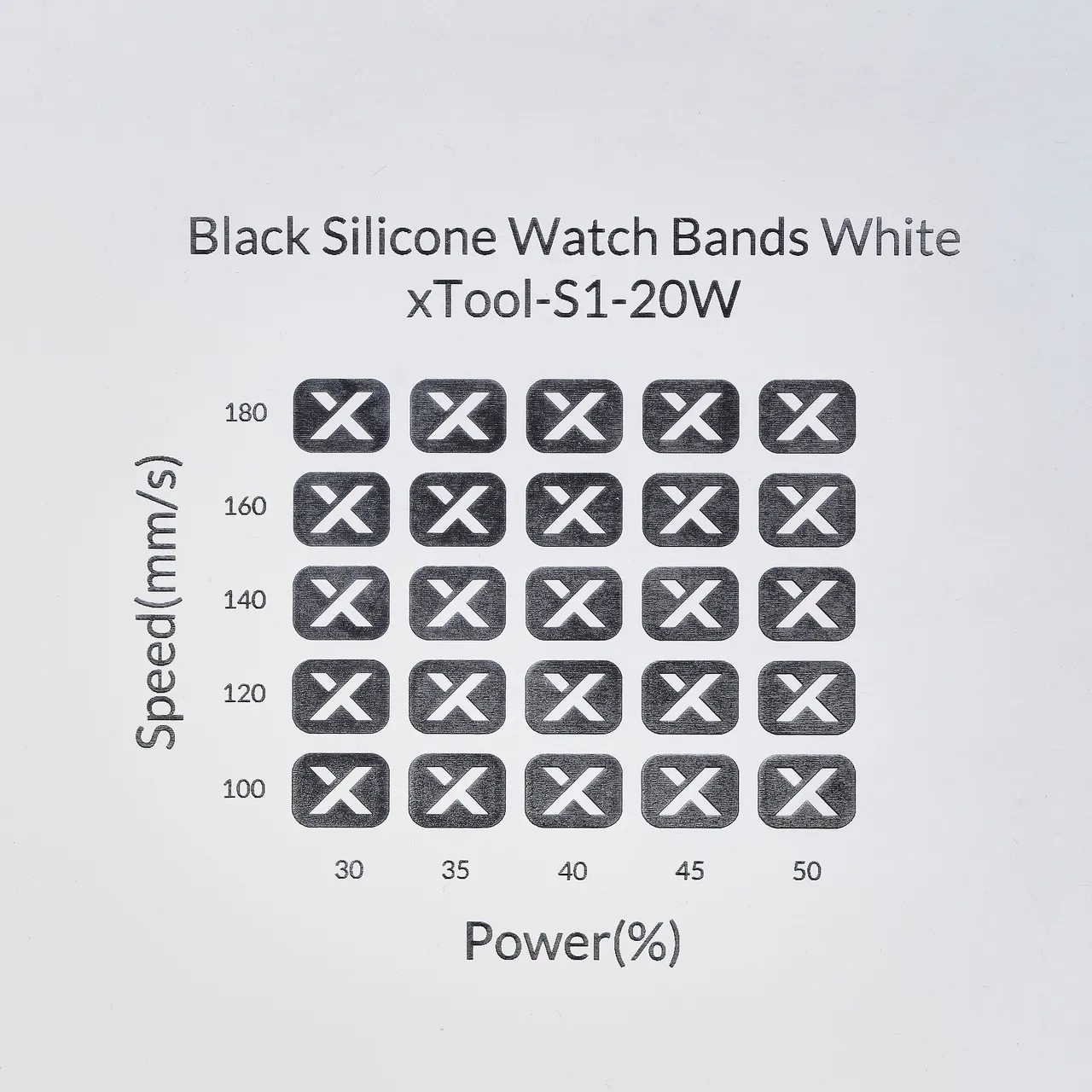 White to Black Silicone test grid