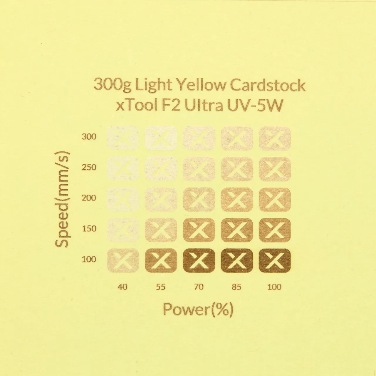 Light Yellow Cardstock-9oz(300g) test grid