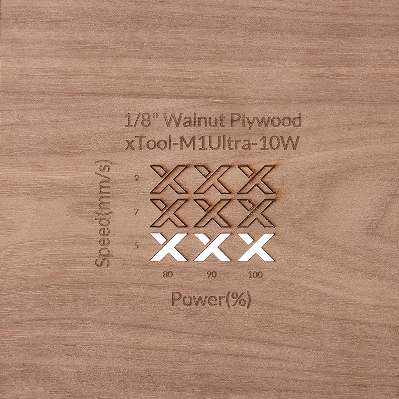 1/8"(3mm) Walnut Plywood test grid