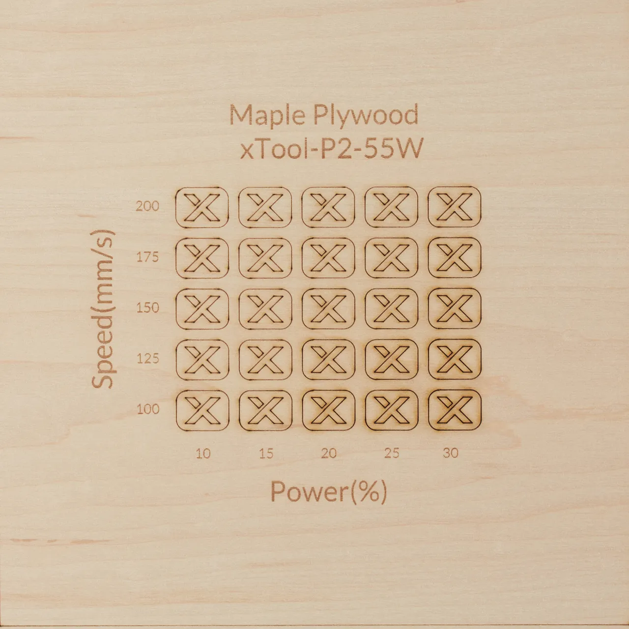 1/8"(3mm) Maple Plywood test grid