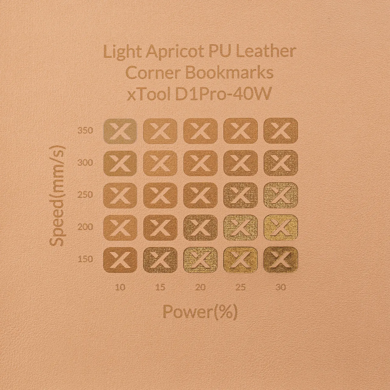 PU Leather Corner Bookmarks_Heart Pale Apricot test grid