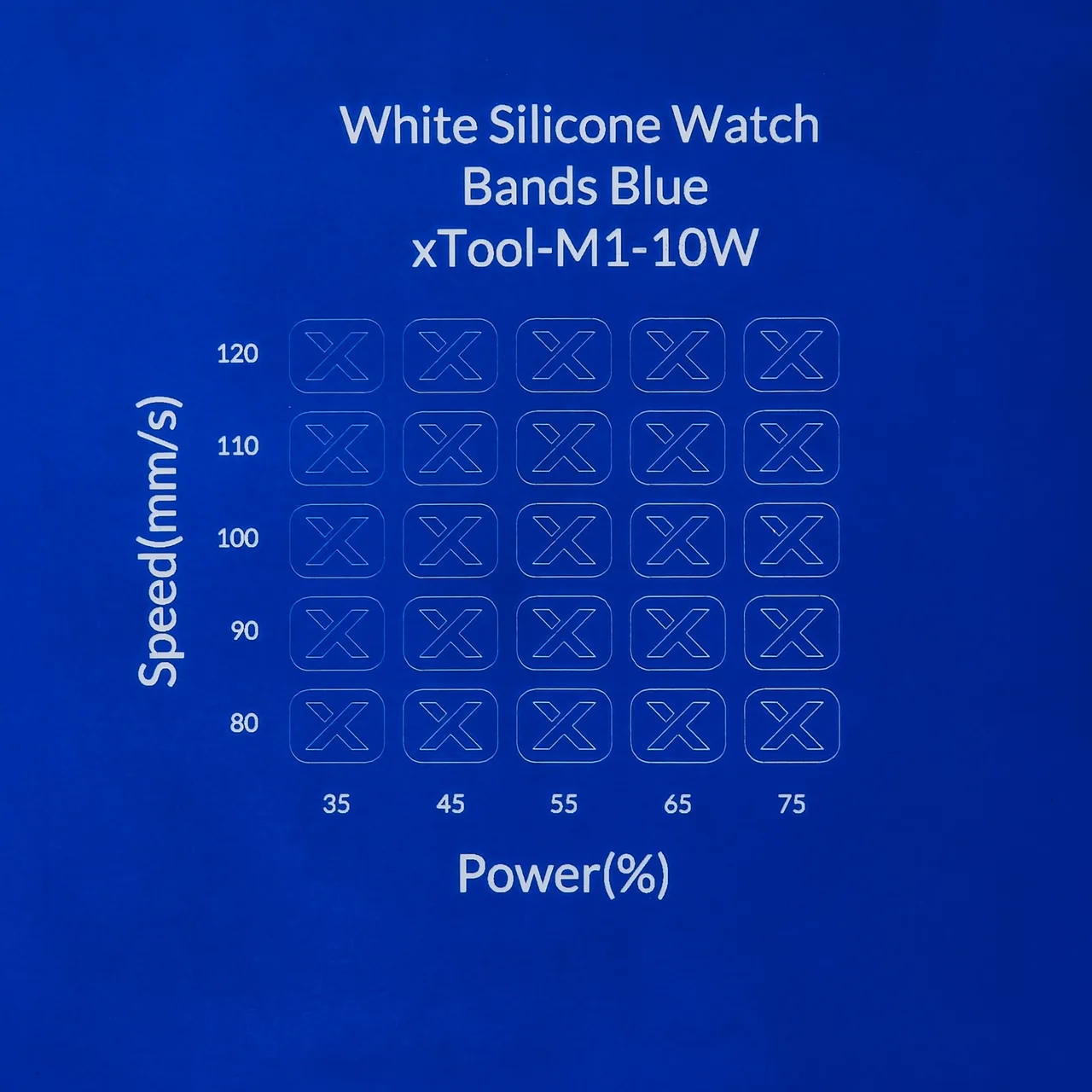 Blue to White Silicone test grid
