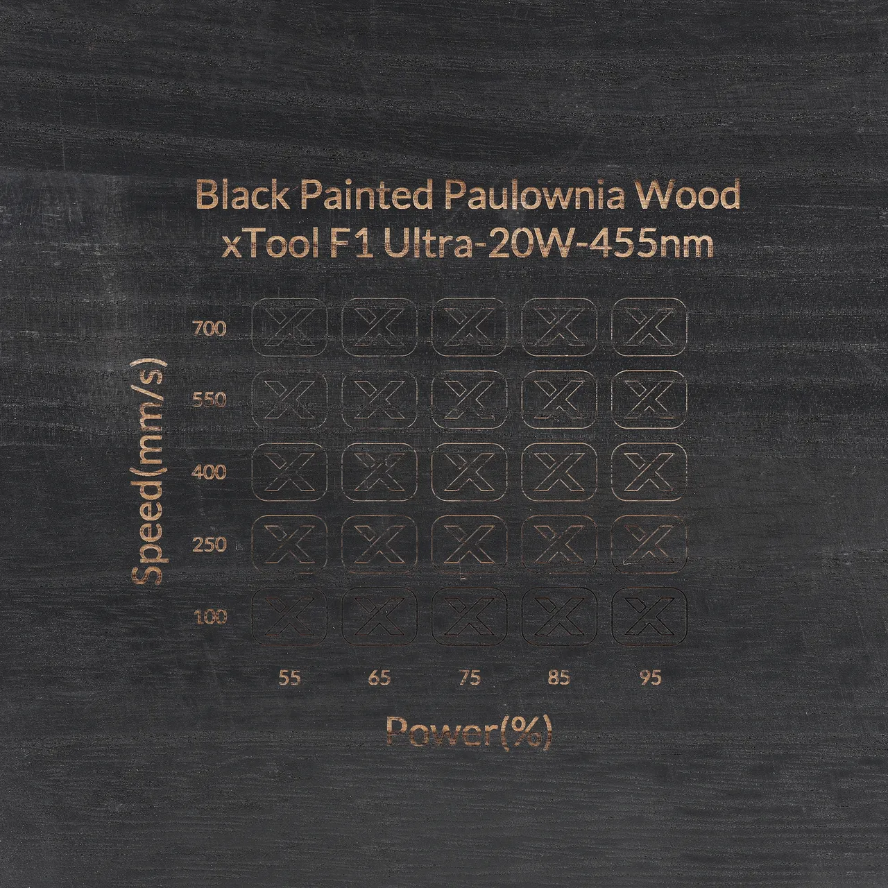 Black Painted Paulownia Wood