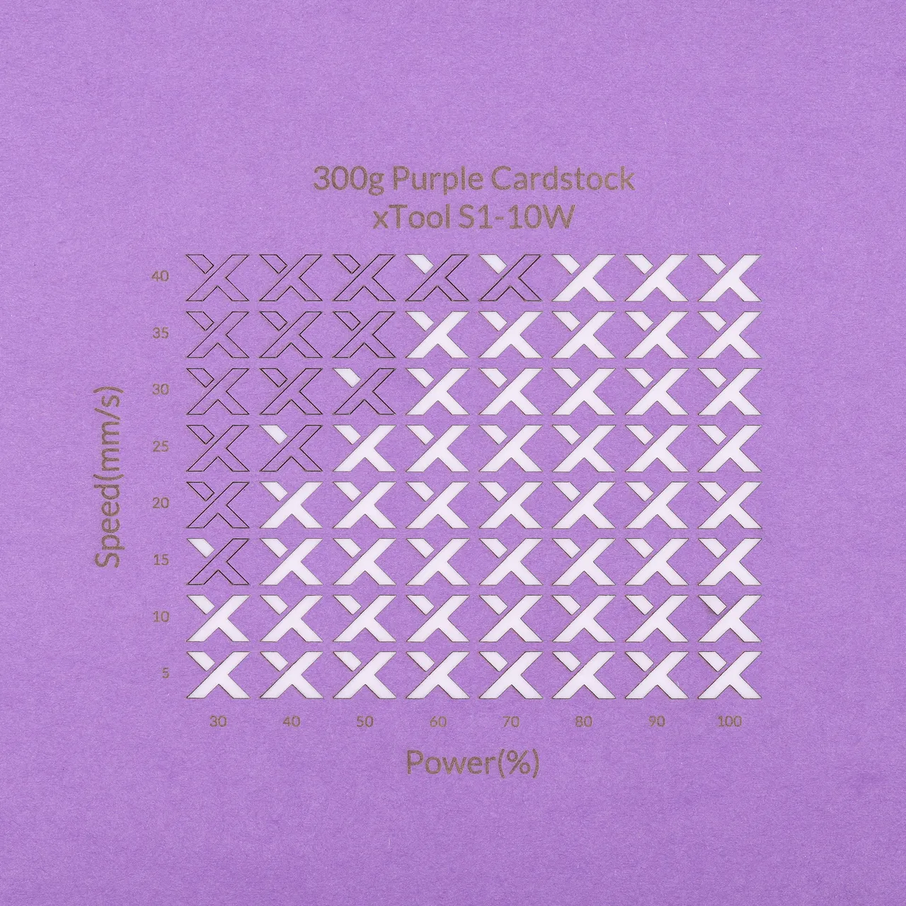 Purple Cardstock-9oz(300g) test grid
