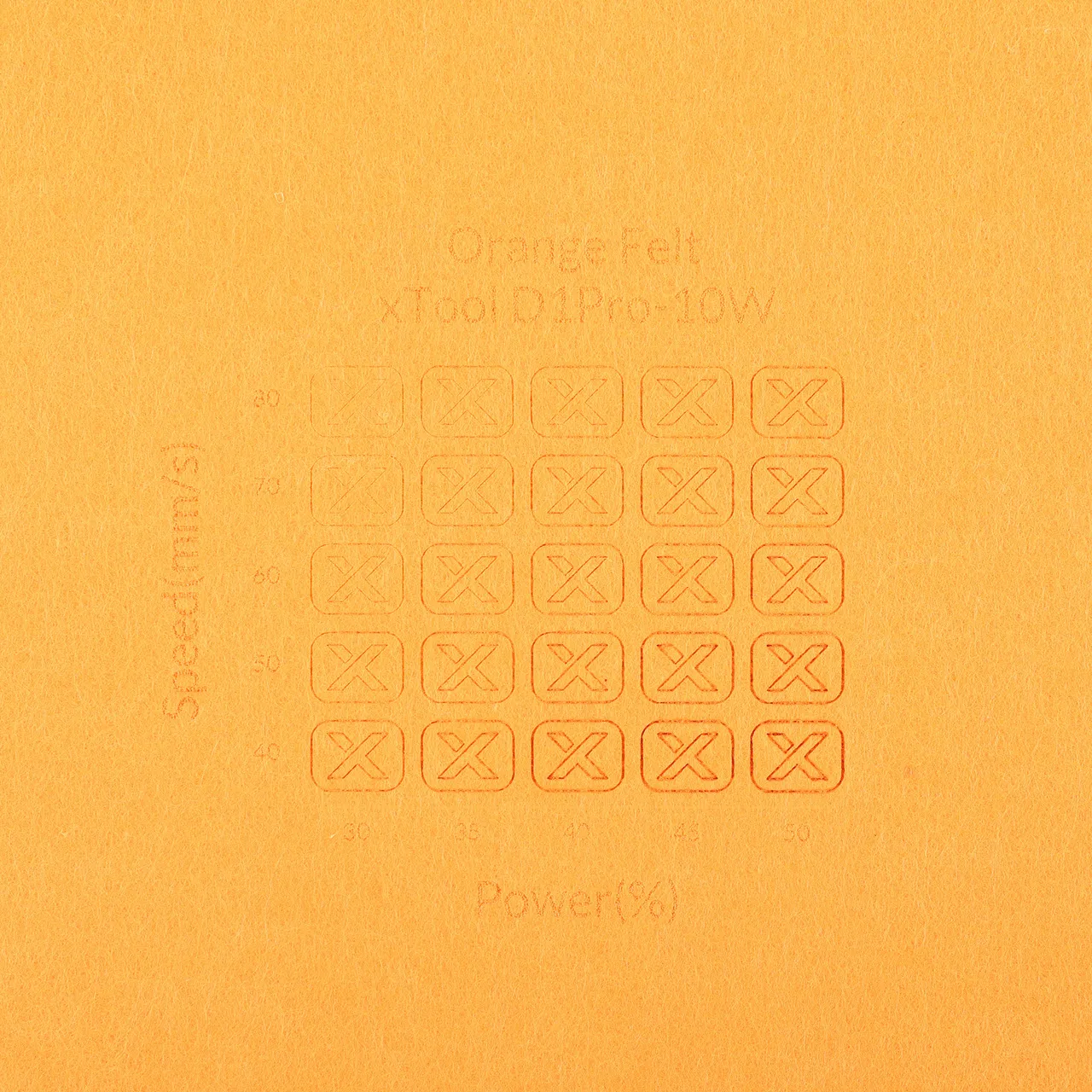1/8"(3mm) Orange Felt test grid