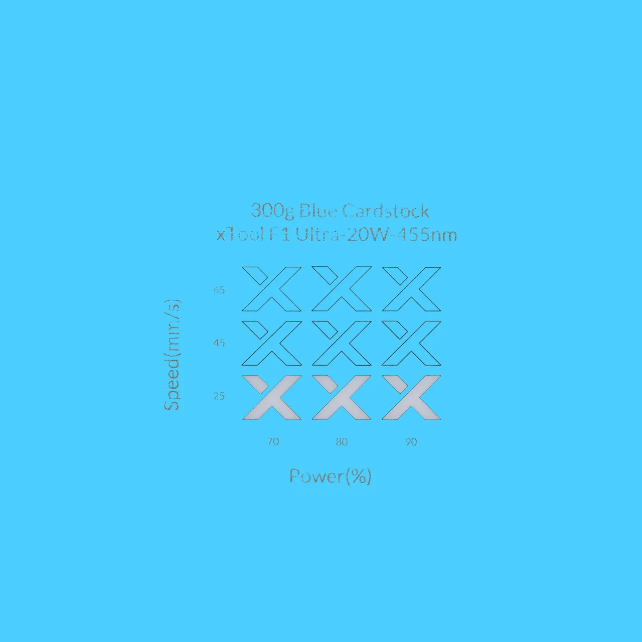 Blue Cardstock-9oz(300g) test grid