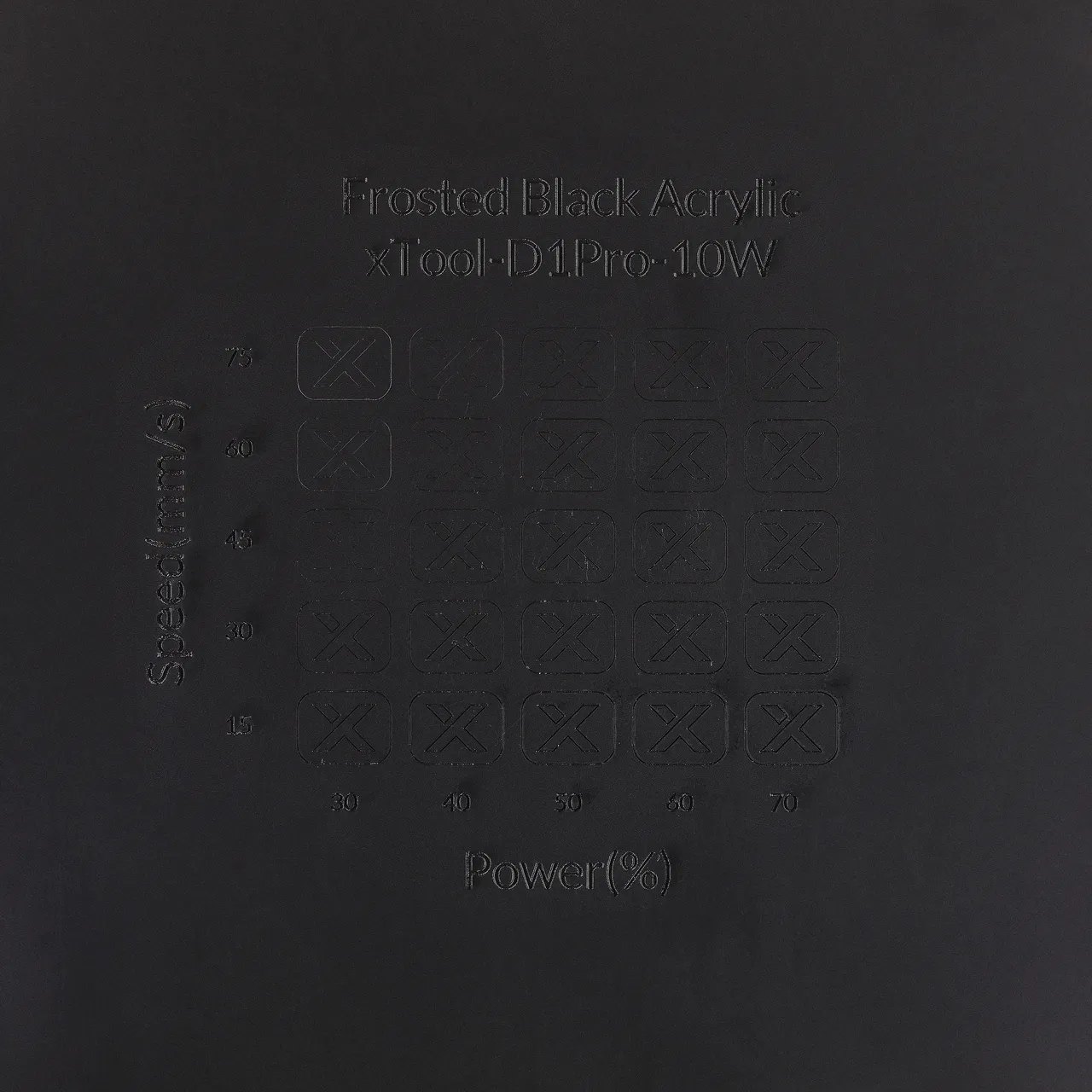 1/8"(3mm) Frosted Black Acrylic test grid