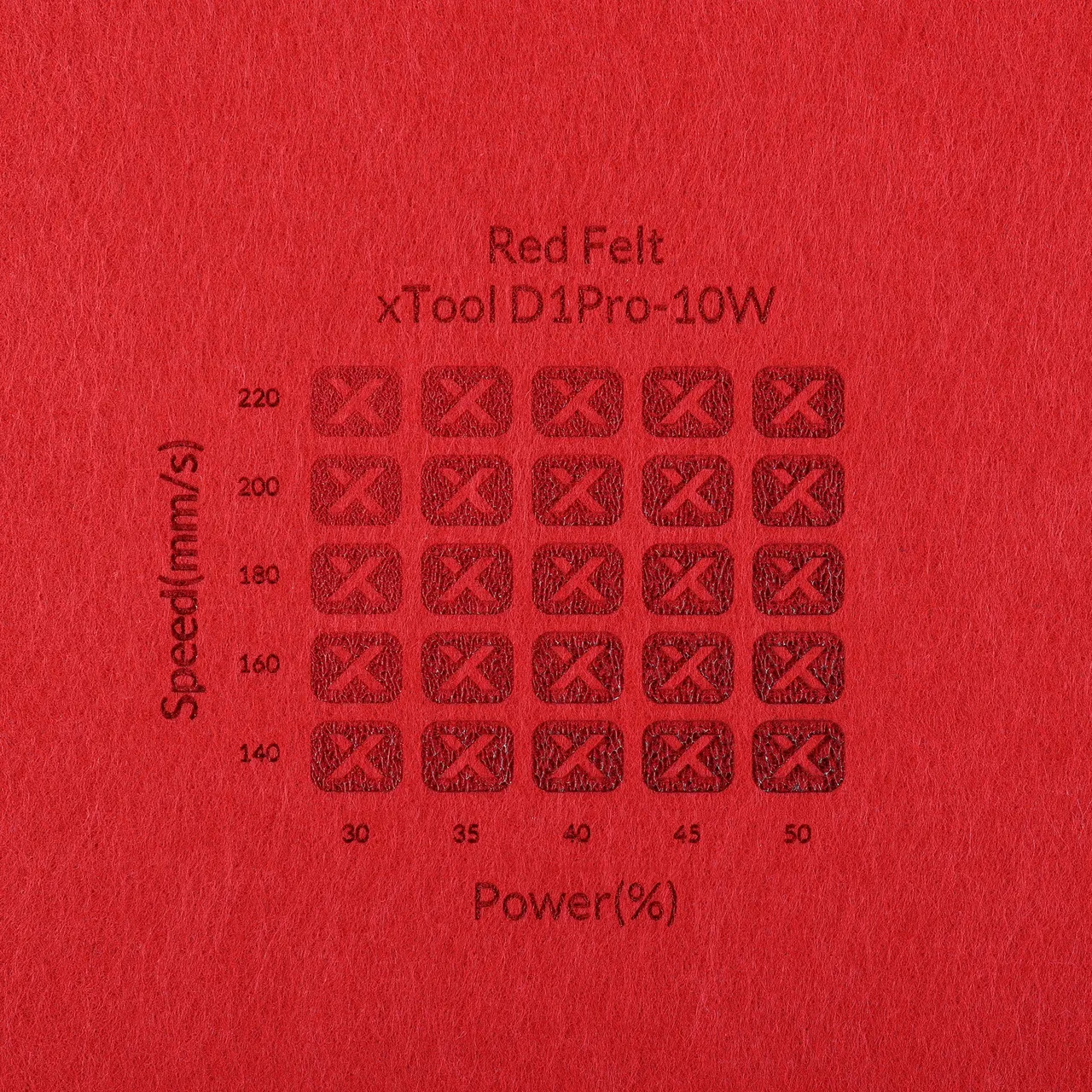 1/8"(3mm) Red Felt test grid