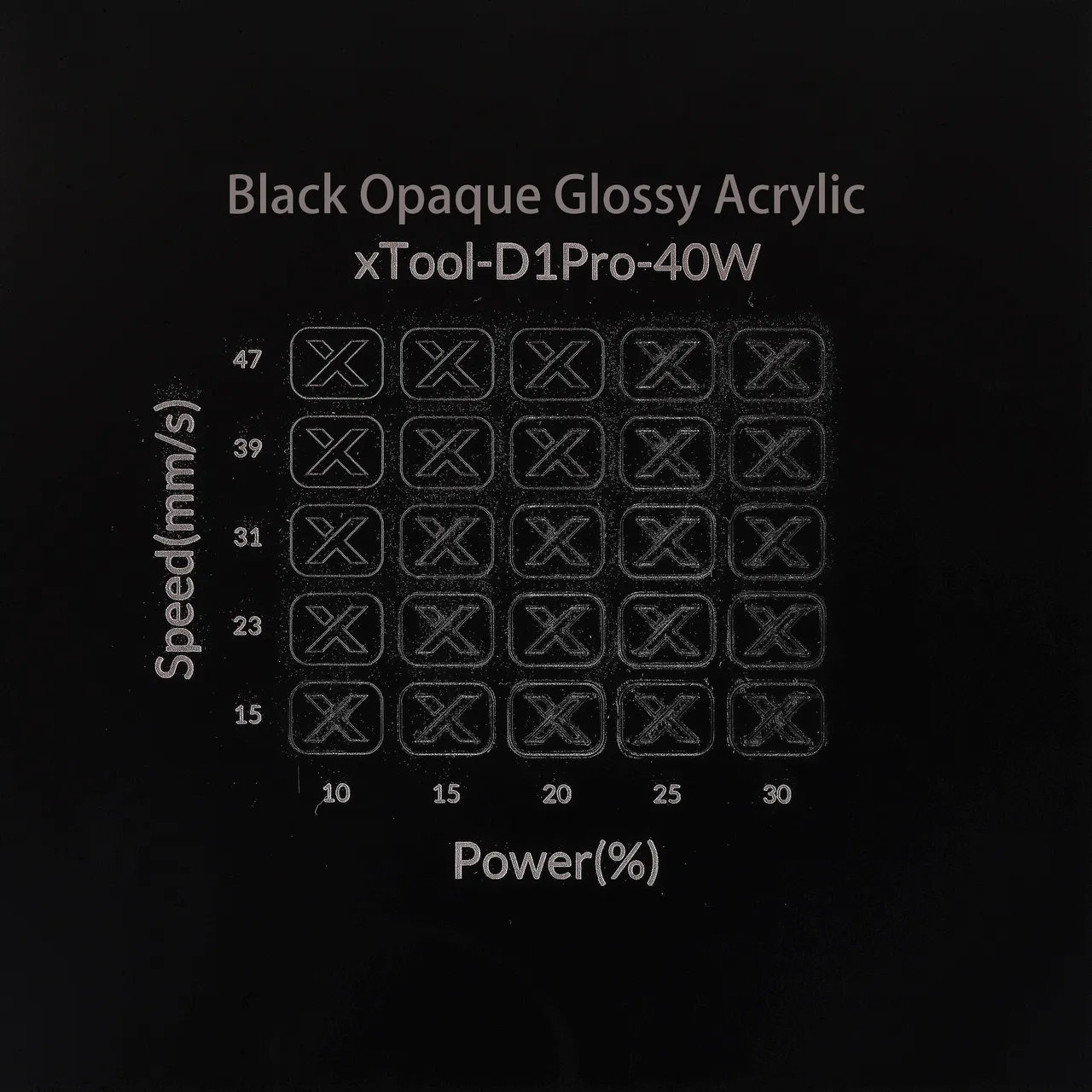 25/32"(20mm) Black Acrylic test grid