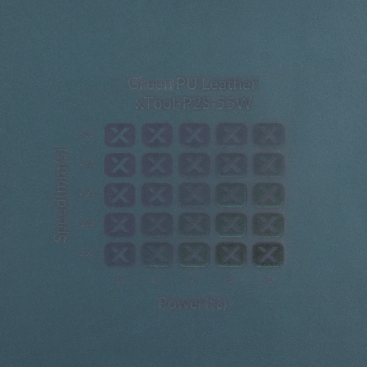 Green PU Leather test grid