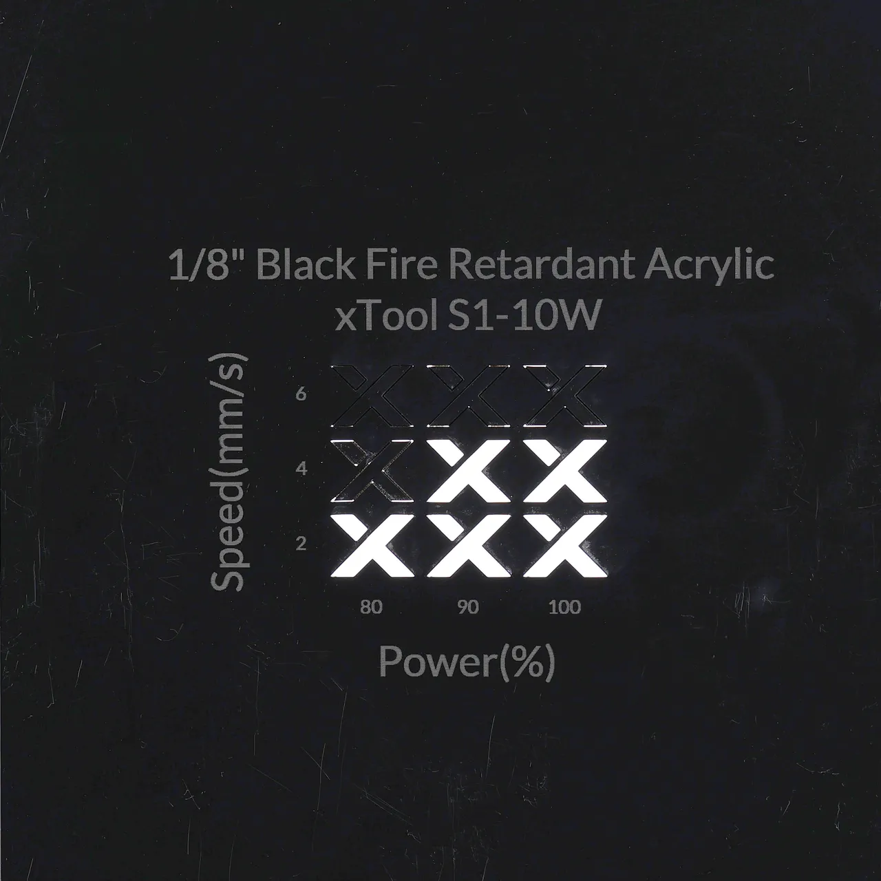 1/8"(3mm) Black Fire Retardant Acrylic test grid