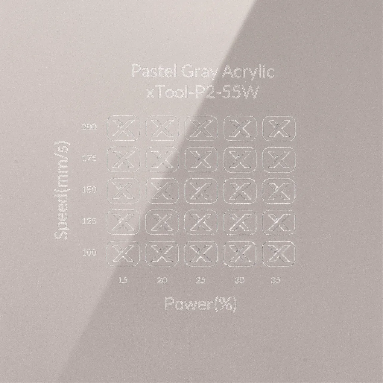 1/8"(3mm) Pastel Gray Acrylic test grid