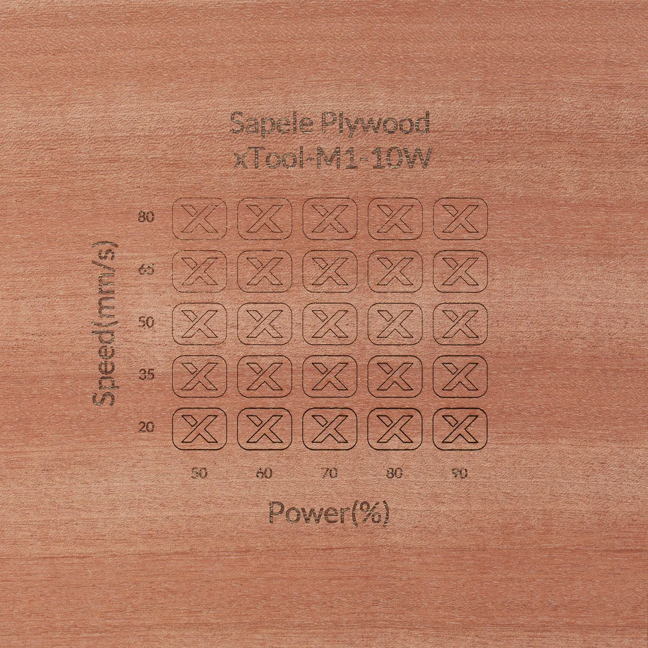 1/8"(3mm) Sapele Plywood test grid