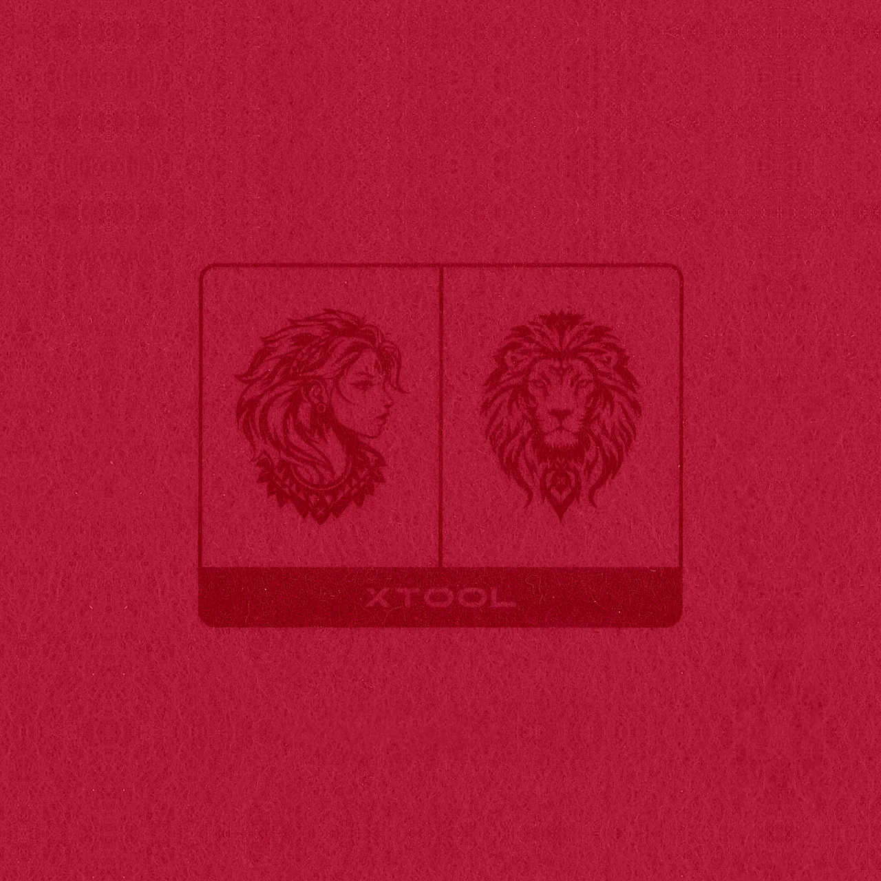 3/64"(1mm) Wine Red Felt test grid