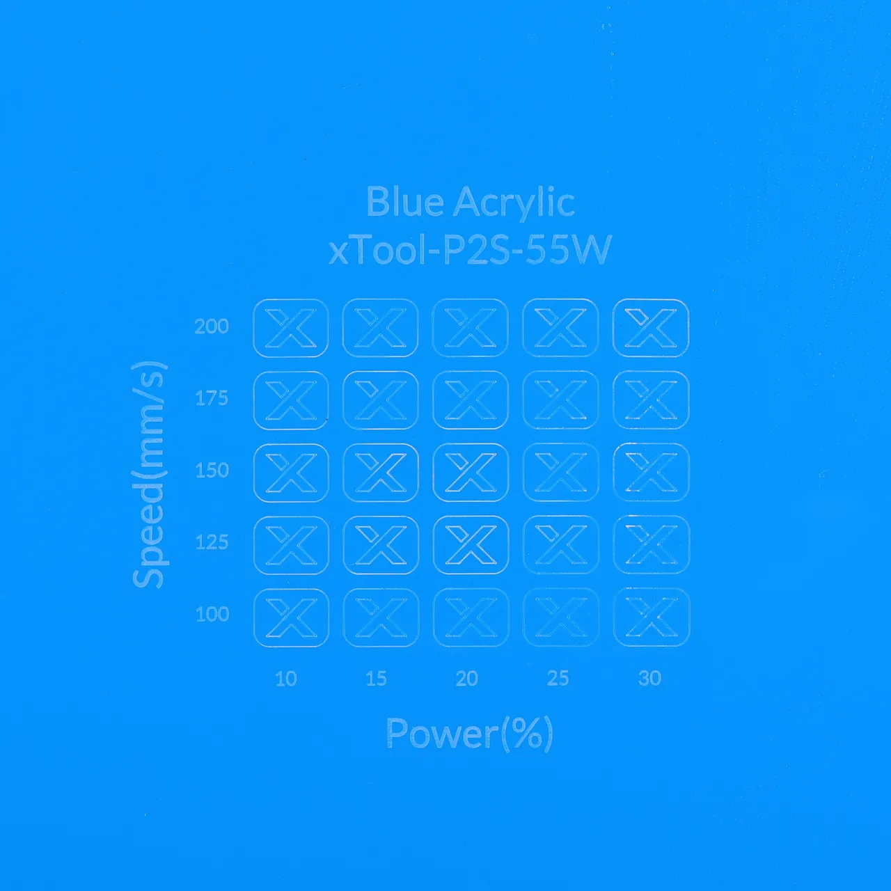 1/8"(3mm) Blue Acrylic test grid