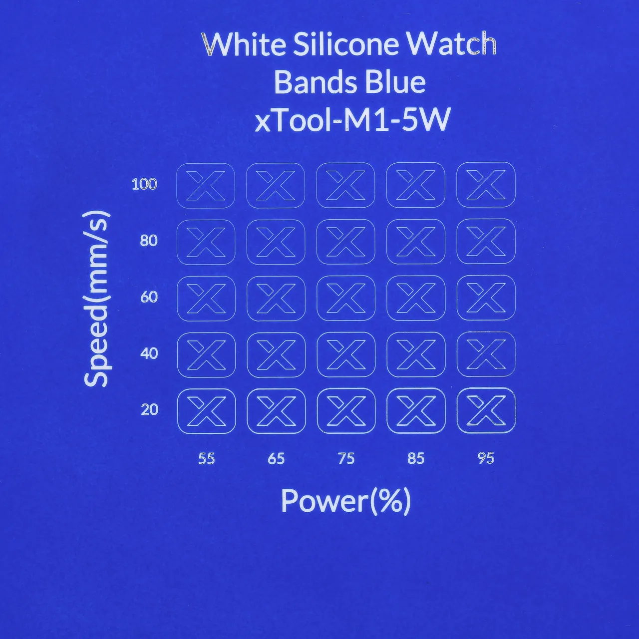 Blue to White Silicone test grid