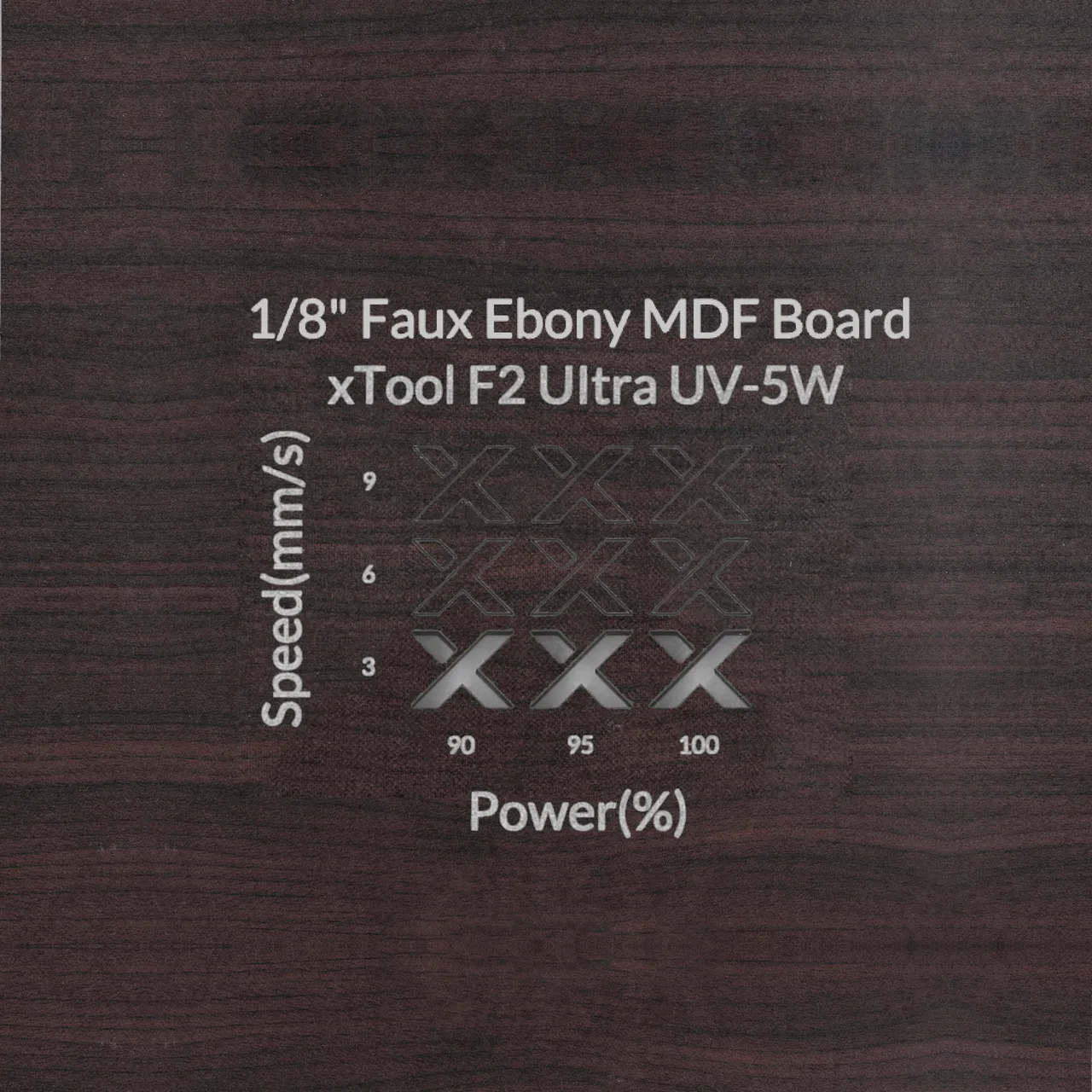 1/8"(3mm) Faux Ebony MDF Board test grid