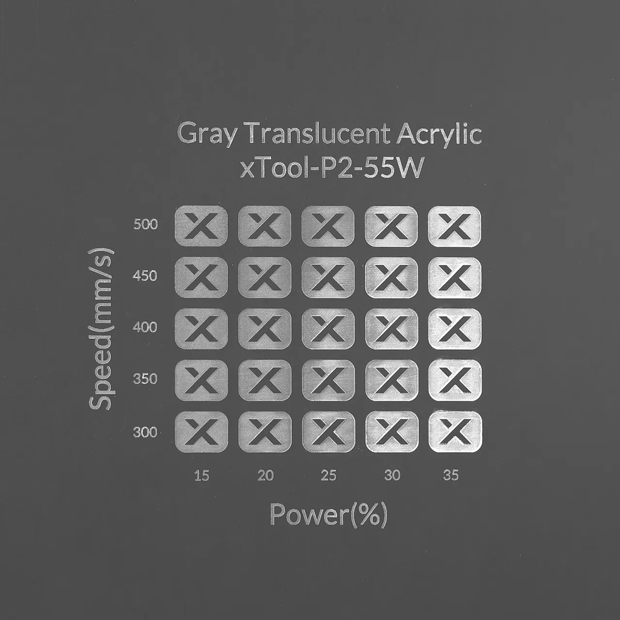 1/8"(3mm) Gray Translucent Acrylic test grid