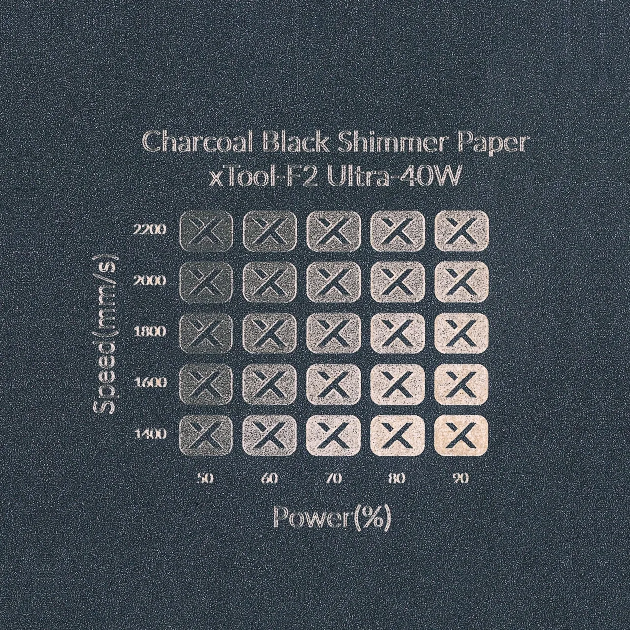 Charcoal Black Shimmer Paper-7oz(250g) test grid