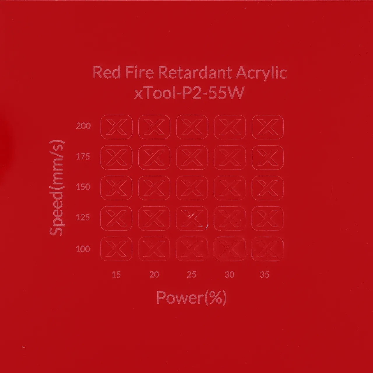 1/8"(3mm) Red Fire Retardant Acrylic test grid