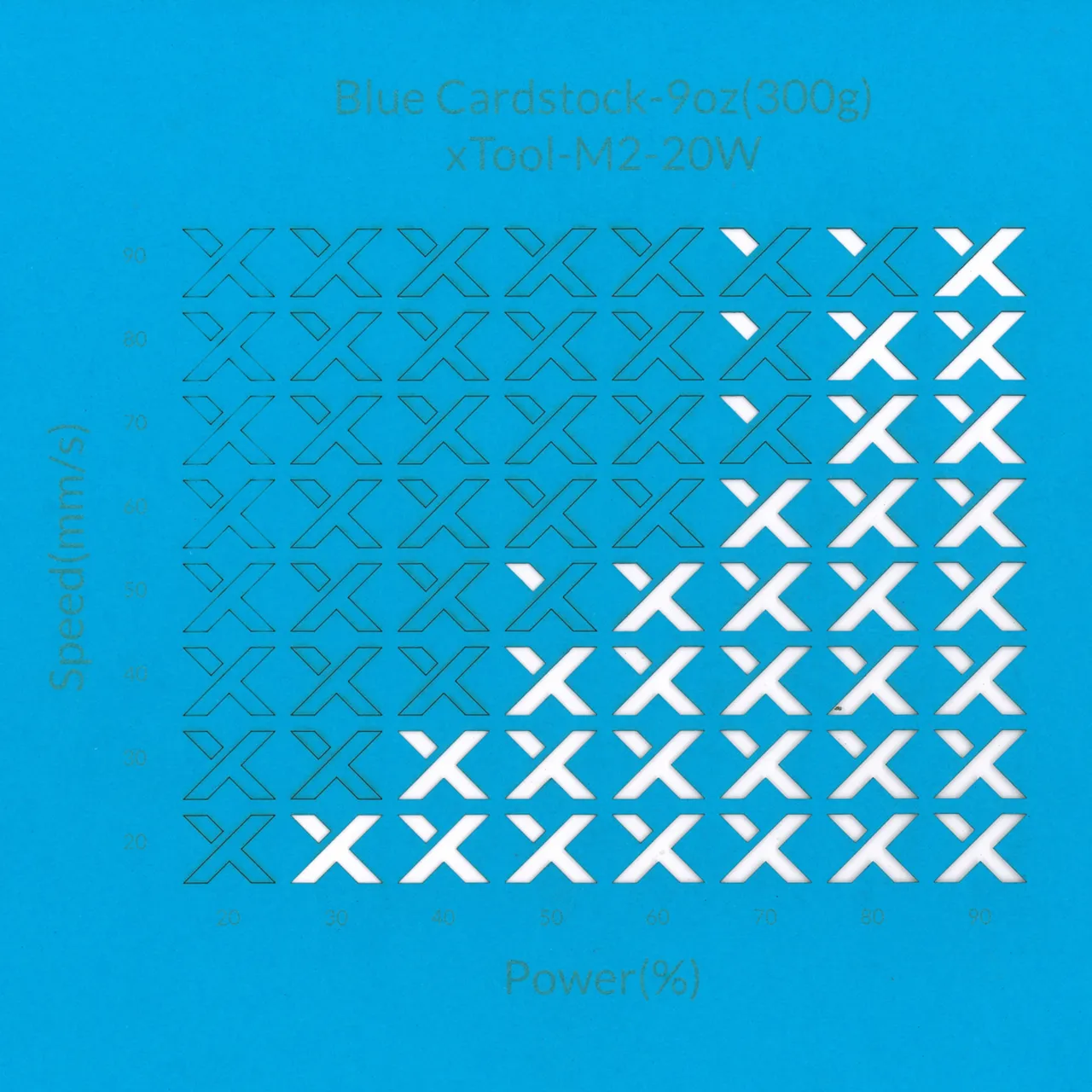 Blue Cardstock-9oz(300g) test grid