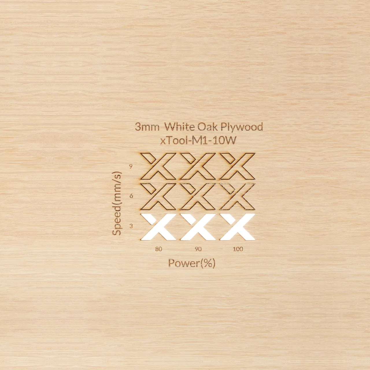 1/8"(3mm) White Oak Plywood test grid